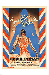 Josephine Baker in PRINSESS TAM TAM poster 24X36 vintage SINGER collectors