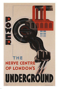London's underground VINTAGE POSTER 1930 E. Kauffer UK 24x36 very rare!