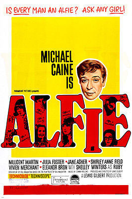 Michael Caine ALFIE MOVIE POSTER millicent martin & SHELLY WINTERS 24X346