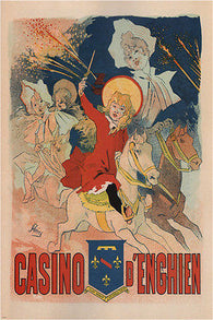 casino of ENGHIEN jules chéret FRANCE 1890 VINTAGE ad poster 24X36 HOT new