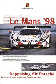 LE MANS '98 VINTAGE CAR POSTER racing sporty COLLECTORS 24X36 rare