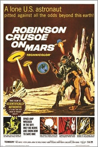 robinson crusoe on mars VINTAGE SCI-FI POSTER '64 astronaut RARE CAMPY 24X36