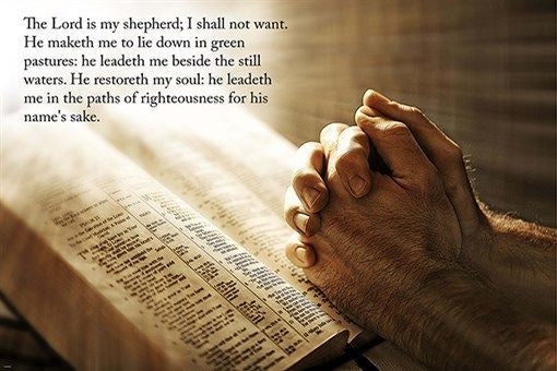 THE BIBLE famous psalm 23, 
