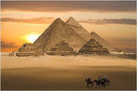 THE PYRAMIDS photo poster EGYPT sand sky mystery HISTORIC BEAUTY 24X36 rare