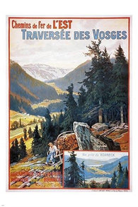 VOSGES FRANCE vintage travel poster COLORFUL COUNTRYSIDE top quality 24X36