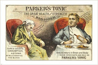 PARKER'S TONIC the great health & strength restorer VINTAGE AD POSTER 24X36