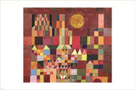paul klee - slot og sol VINTAGE PAINTING ART POSTER colorful cubist 24X36