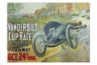 vanderbilt cup race 1908 FAST CARS vintage ad poster SPORTY design 24X36 NEW