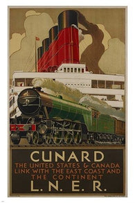 cunard liner VINTAGE TRAVEL POSTER classic steam ship COLLECTORS 24X36 hot