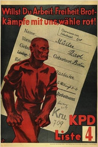 GERMAN interwar COMMUNIST vintage ad poster COLLECTORS POLITICAL 24X36 #2