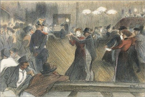 LE BAL MUSETTE - THE DANCE vintage art poster THEOPILE A. STEINLEN 24X36 hot