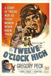 TWELVE O'CLOCK HIGH classic movie poster GREGORY PECK adventure 24X36 NEW