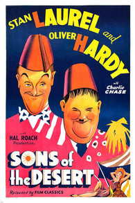 SONS OF THE DESERT movie poster LAUREL & HARDY & CHASE fun CHARACTERS 24X36-PW0