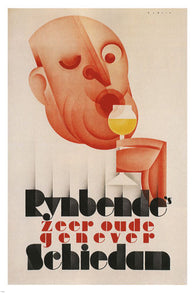 RYNBENDE'S GIN vintage AD POSTER Johannes Romein Netherlands 1932 24X36 NEW