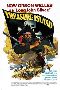 1972 TREASURE ISLAND movie poster ORSON WELLES long john silver 24X36 EPIC