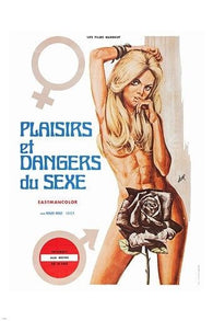 XRATED FRENCH movie poster VINTAGE ARTISTIC sexy blonde COLLECTORS 24X36