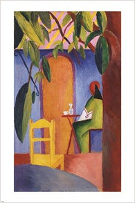 turkish cafe AUGUST MACKE vintage painting ART POSTER impressionist 24X36