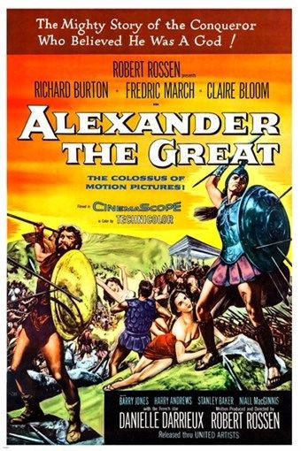 historic film poster ALEXANDER THE GREAT fredric march RICHARD BURTON 24X36