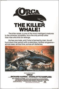ORCA the KILLER WHALE classic movie poster RICHARD HARRIS ocean 24X36 HORROR