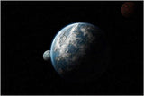 earth and moon INSPIRATIONAL SPACE POSTER 24X36 rare scientific COLLECTORS