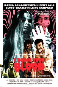 hollywood horror I DRINK YOUR BLOOD movie poster SCARY GORE collectors 24X36