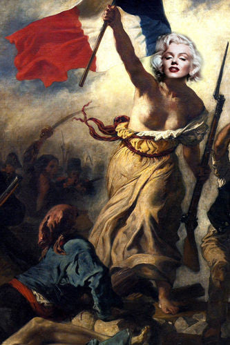 Eugène Delacroix Poster Marilyn Monroe Long Live France Revolution 24X36