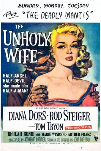 movie poster THE UNHOLY WIFE diana dors rod steiger ANGEL & DEVIL 24X36 new