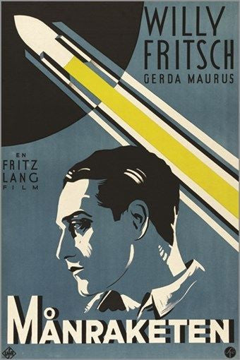 FRITZ LANG woman in moon MOVIE poster POLITICAL ARTISTIC rare hot new 24X36