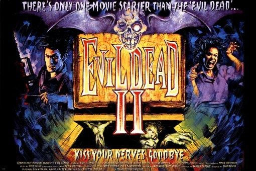 EVIL DEAD II movie poster CAMPY HORROR spooky zombies SUSPENSE new 24X36