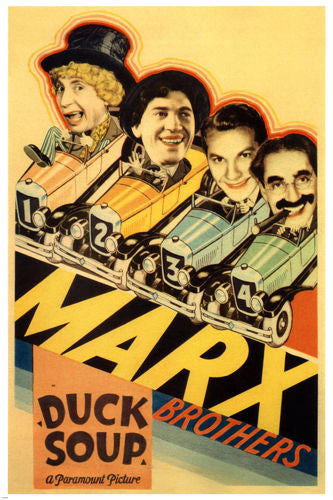 MARX BROTHERS' duck SOUP movie POSTER leo MCCAREY director 1933 24X36