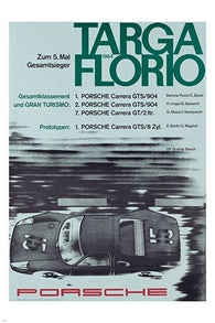 targa florio CLASSIC RACING CAR vintage sports poster B/W 24X36 sexy