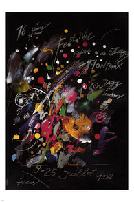 1982 jazz festival montreux poster MODERN ART 24X36 COLORFUL