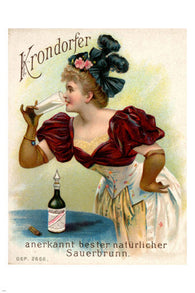 KRONDORFER sauerbrunnen MAG cover vintage POSTER 1900 24X36 old FASHIONED