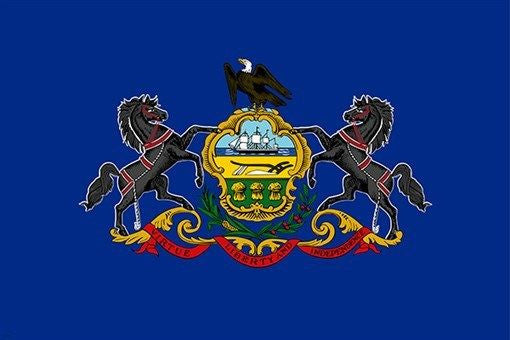 PENNSYLVANIA official state flag POSTER historic symbolic collectors 24X35