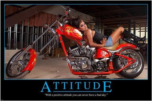 SEXY MOTORCYCLE AND BABE photo poster RACY shiny chrome ADULT THEME 24X36