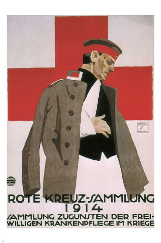 RED CROSS COLLECTION Vintage Poster Ludwig Hohlwein GERMANY 1914 24X36 NEW
