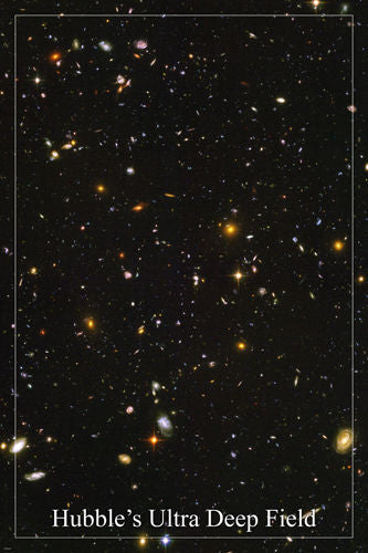 HUBBLE'S ULTRA DEEP FIELD space image poster 24X36 GALAXIES stars SUPERNOVA