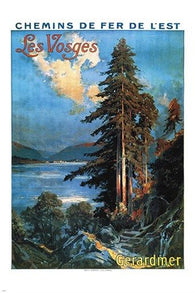 les vosges france VINTAGE TRAIN TRAVEL POSTER beautiful wild RARE 24X36 new