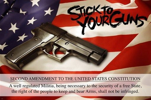 STICK TO YOUR GUNS political poster SECOND AMMENDMENT RIGHTS 24X36 bear ARMS