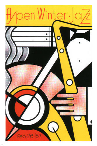 Aspen WINTER JAZZ POSTER 1967 COLORFUL 24X36 Modern Art Original