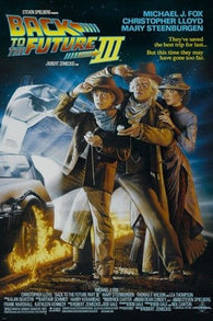 BACK to the FUTURE III vintage movie poster FOX, LLOYD & STEENBURGEN 24X36