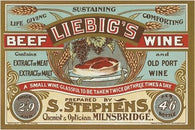 vintage ad poster LIEBIG'S BEEF WINE prepared by S. STEPHENS 24X36 unique