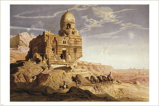 carl werner's SKETCHES OF THE NILE painting poster ANCIENT EGYPT 24X36 rare