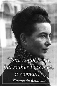SIMONE DE BEAUVOIR french writer MOTIVATING QUOTE POSTER 24X36 intellectual