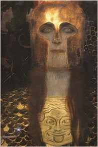 GUSTAV KLIMT 1898 vintage painting art poster PALLAS ATHENA collectors 24X36