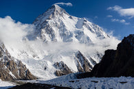 K2 SNOW-CAPPED MOUNTAIN poster borders PAKISTAN & CHINA raw nature 24X36
