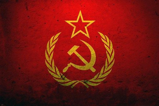 grunge style COMMUNIST SOVIET UNION RED FLAG poster 24X36 CLASSIC new rare