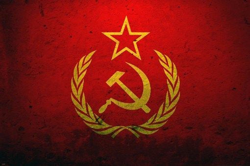grunge style COMMUNIST SOVIET UNION RED FLAG poster 24X36 CLASSIC new rare