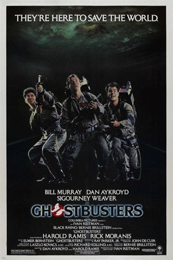 dan AYKROYD bill MURRAY harold RAMIS 1984 GHOSTBUSTERS movie poster 24X36