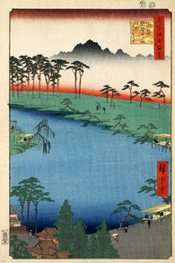 HIROSHIGE kumanojunisha shrine FINE ARTS poster 1856 24X36 Japanese painting
